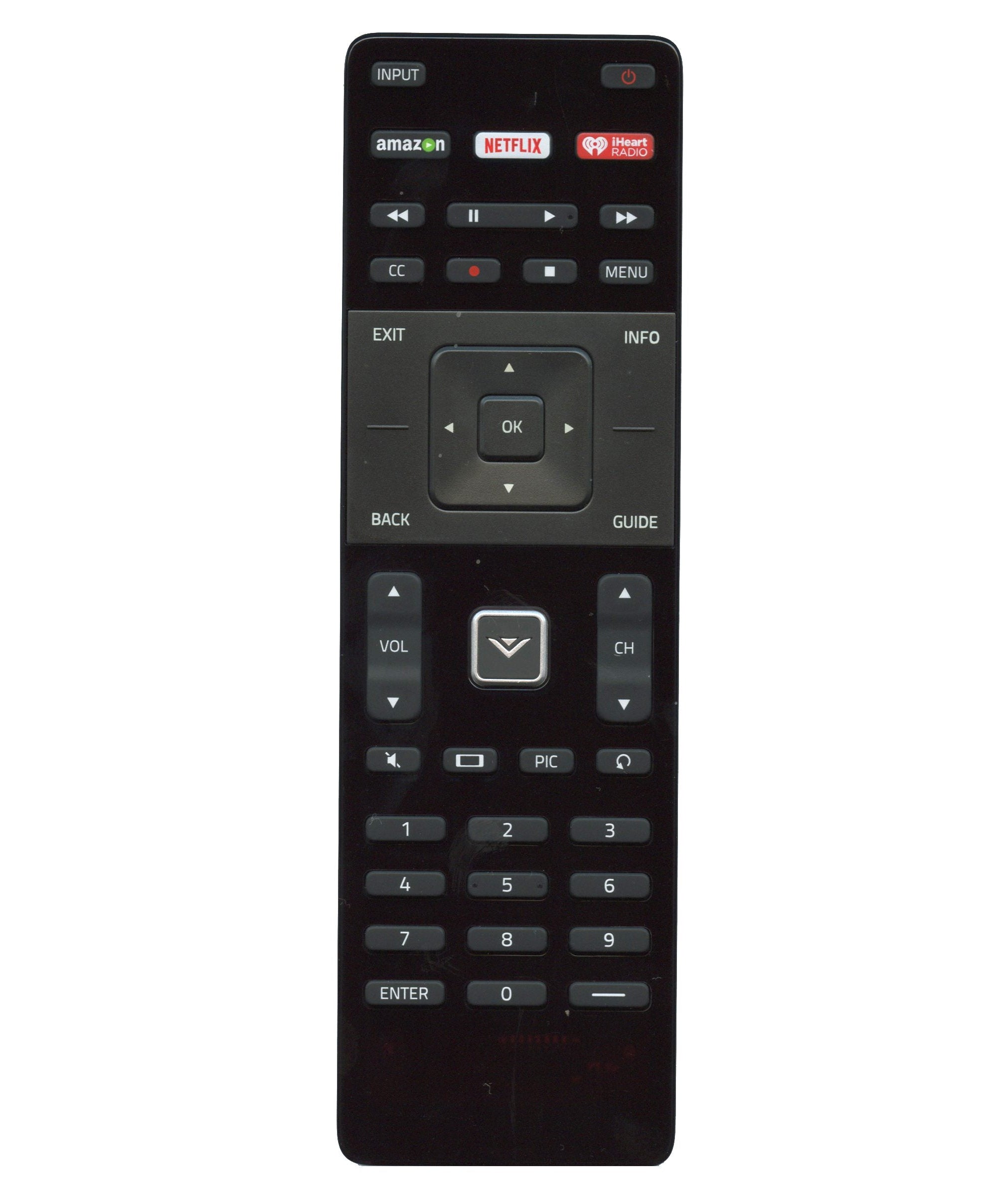 Vizio XRT122 Smart TV Remote Control | Amazon | Netflix | IHeart Radio - 98003061083