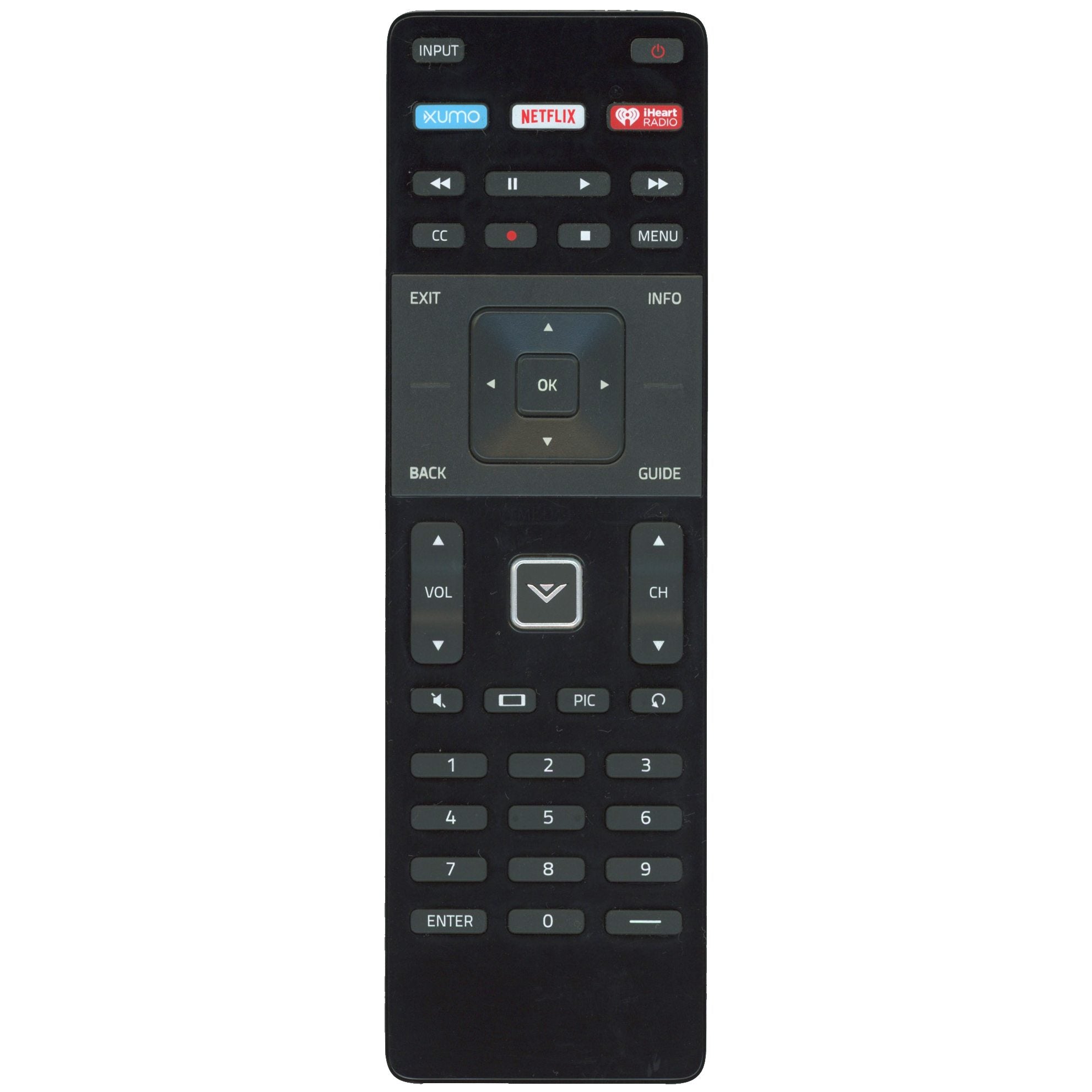 Vizio XRT122 Smart TV Remote Control - 398GR14BEVZN0002DP