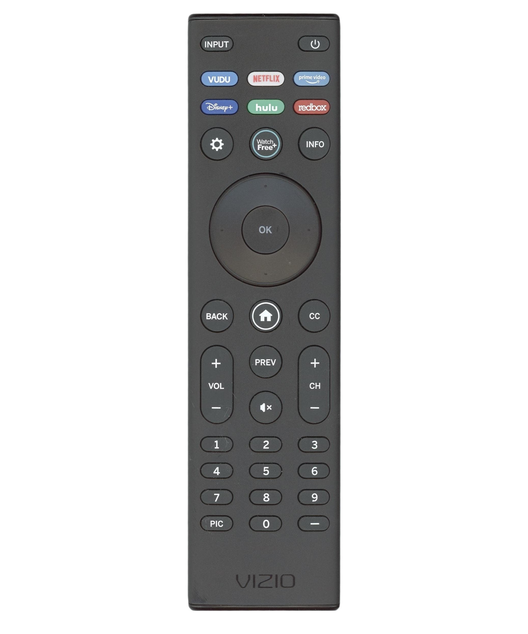 Vizio XRT140 Smartcast TV Remote Control - Vudu, Netflix, Prime, Disney +, Hulu, RedBox - 398GR15BEVZY0000KI