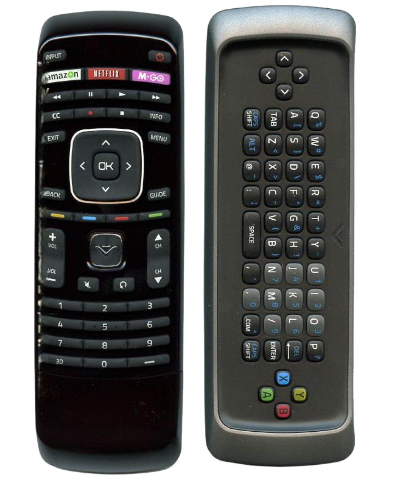 Vizio XRT303 Qwerty Keyboard TV Remote Control - Amazon, Netflix, MGo - 98003061040