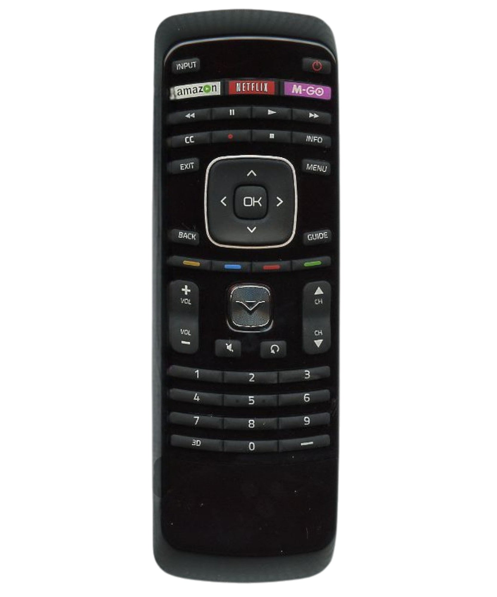 Vizio XRT303 Qwerty Keyboard TV Remote Control - Amazon, Netflix, MGo - 98003061040
