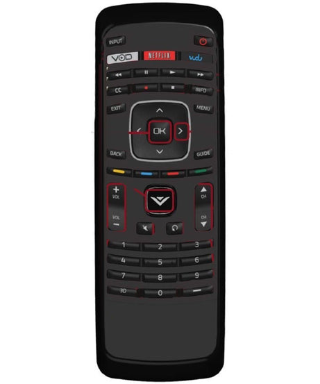 Vizio XRV1D3 TV Remote Control - QWERTY keyboard