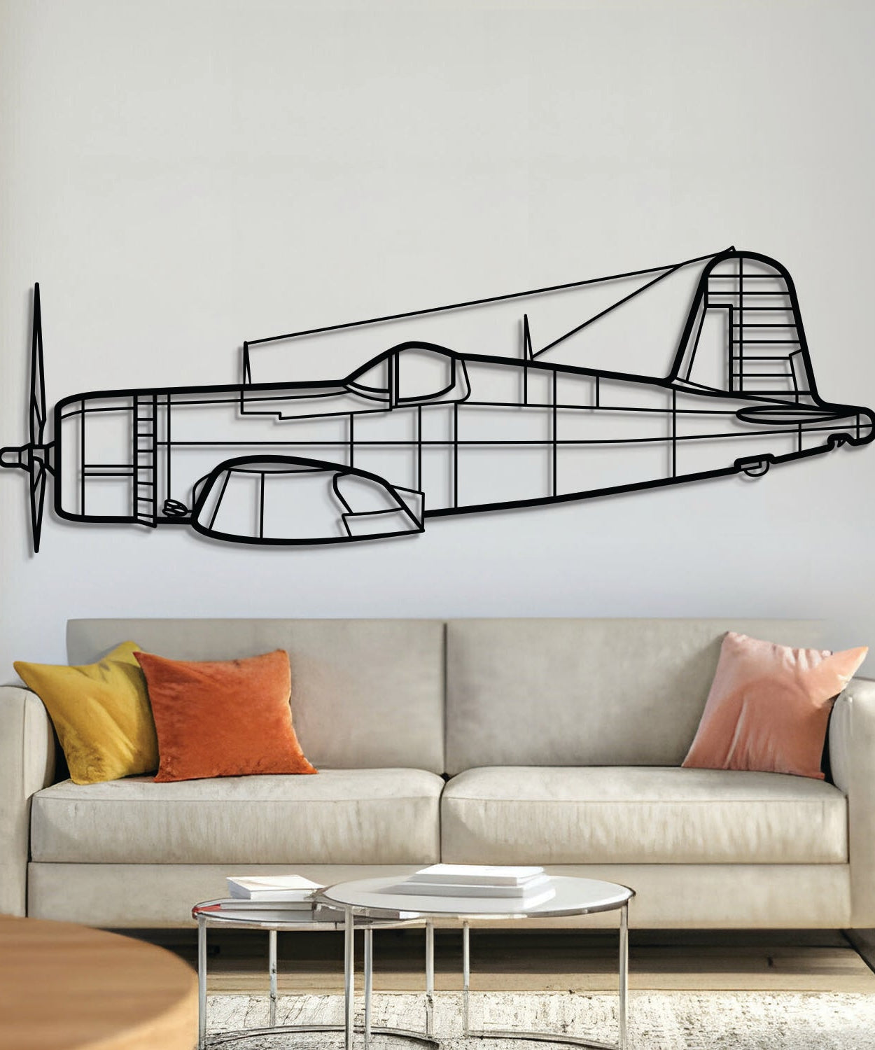 F4U-1A Corsair Metallflugzeug Wandkunst - NCP0276