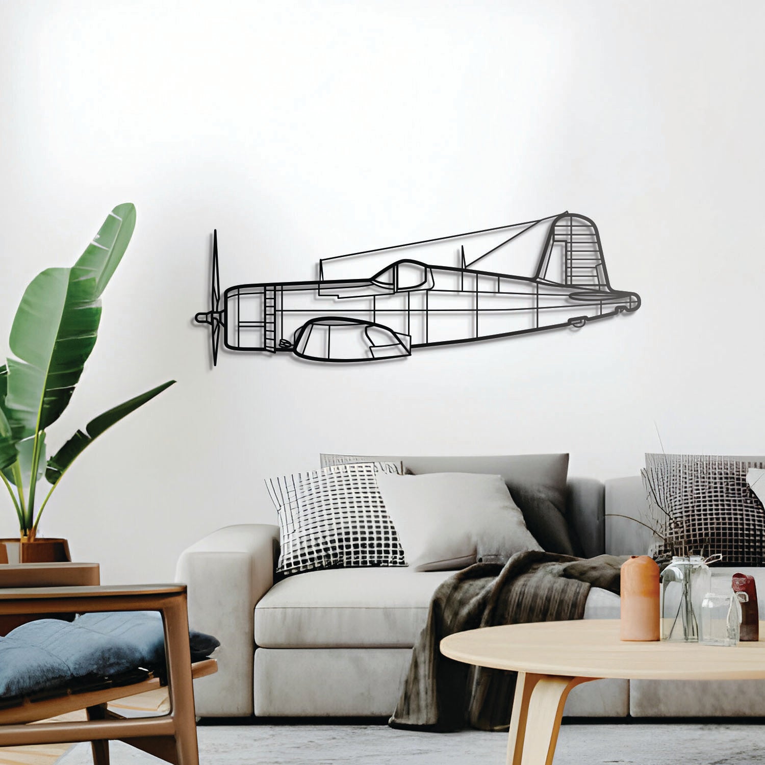 F4U-1A Corsair Metal Aircraft Wall Art - NCP0276