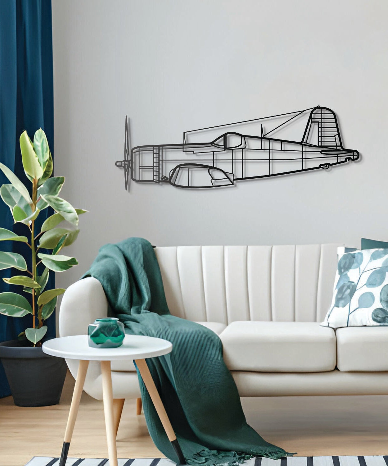 F4U-1A Corsair Metallflugzeug Wandkunst - NCP0276