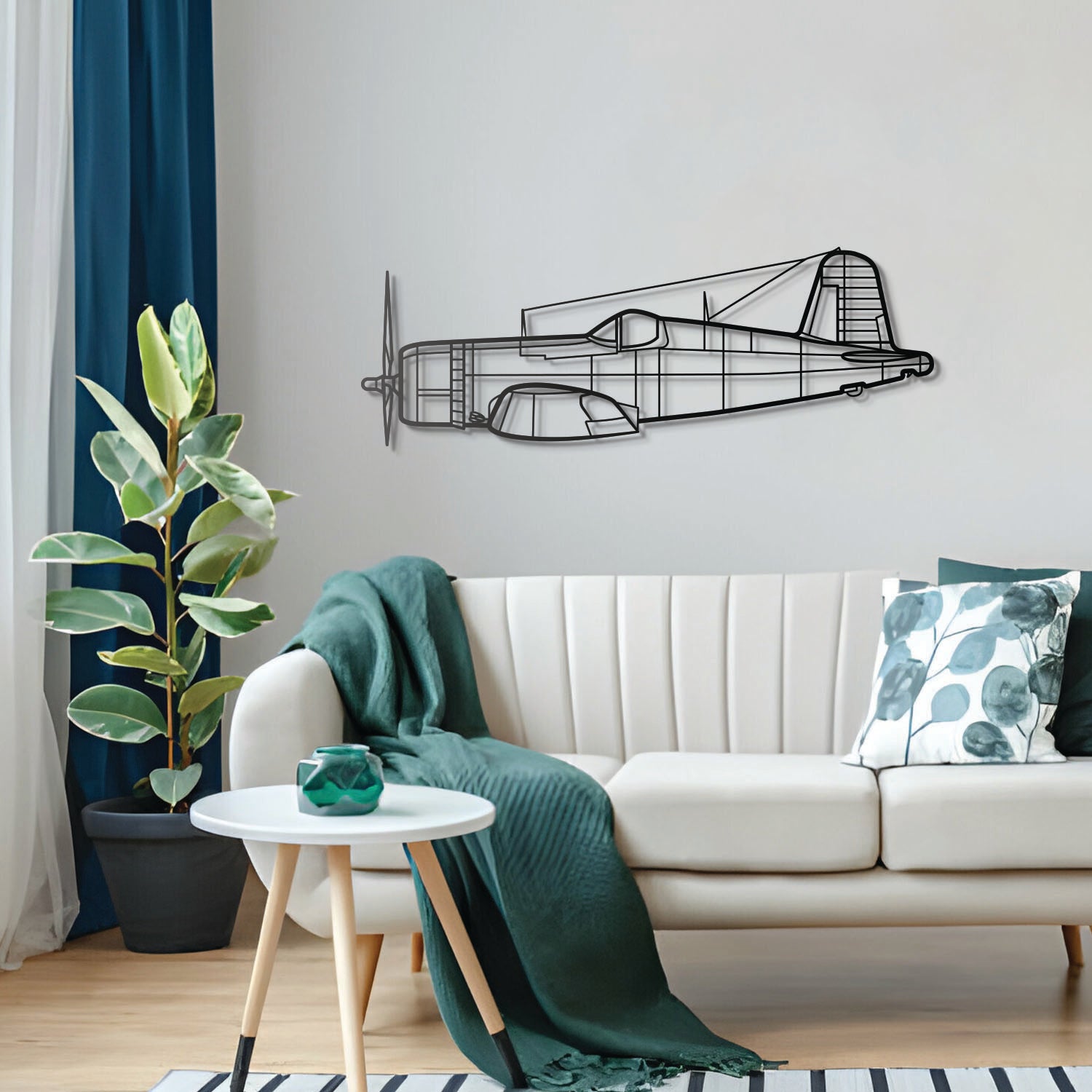 F4U-1A Corsair Metal Aircraft Wall Art - NCP0276
