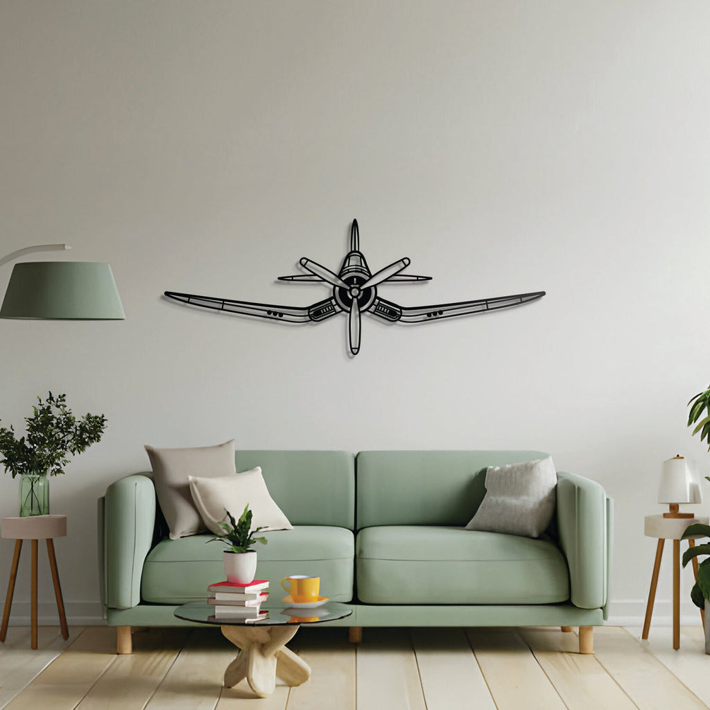 F4U Corsair Front Metal Aircraft Wall Art - NCP0071