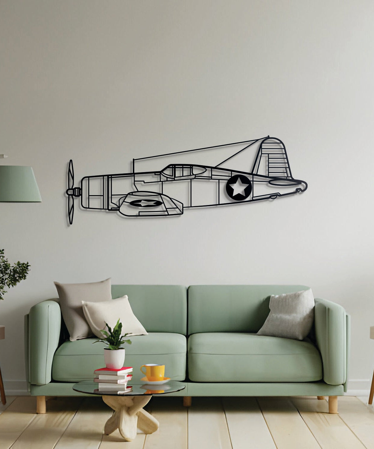 F4U Corsair Metallflugzeug Wandkunst - NCP0072