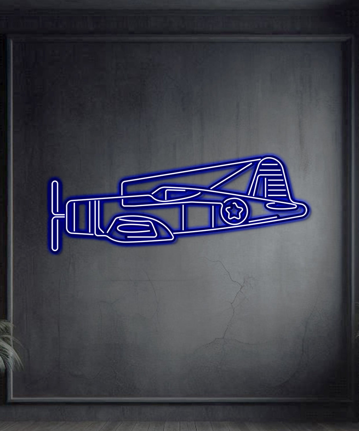 F4U Corsair Metall-Neon-Wandkunst - NCN0034
