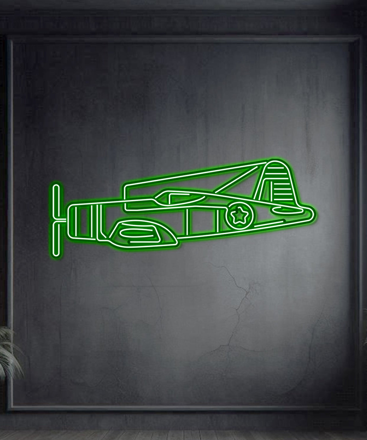 F4U Corsair Metall-Neon-Wandkunst - NCN0034