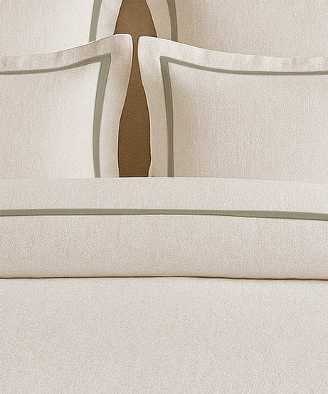 Linen Frame Trim Duvet Cover Set