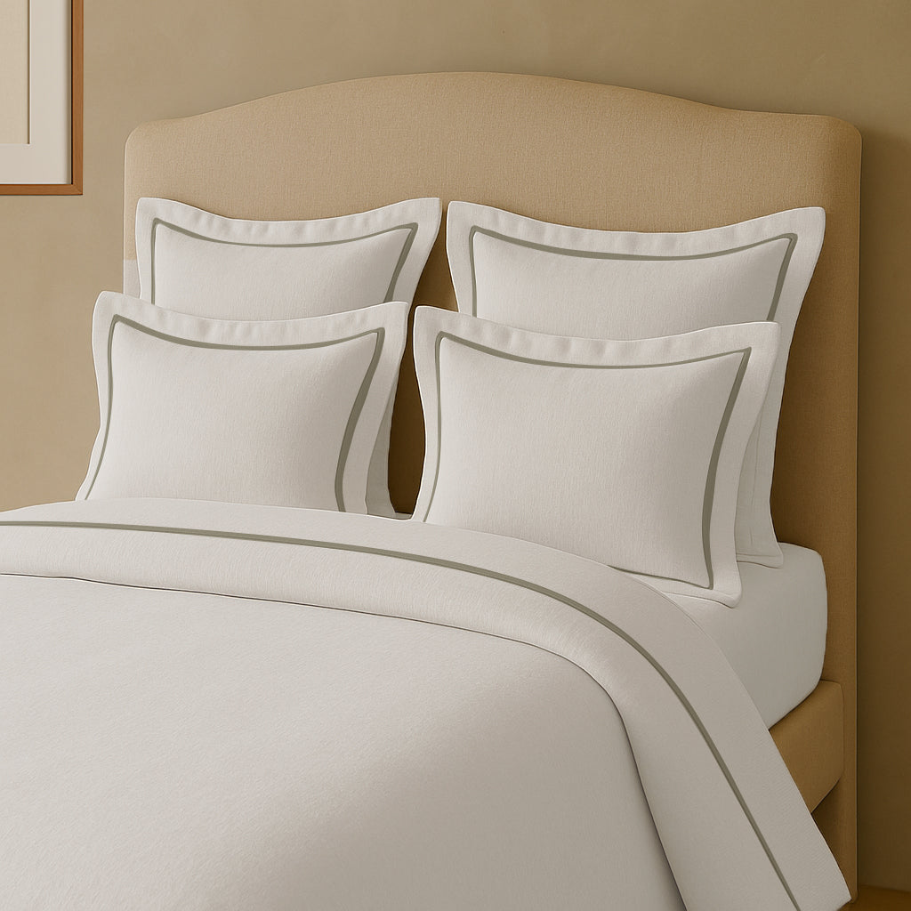 Linen Frame Trim Duvet Cover Set