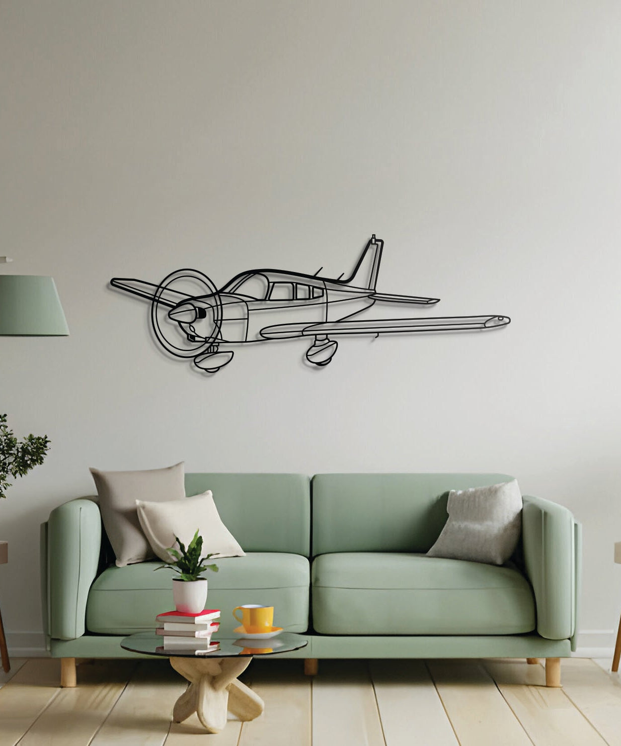 Krieger II Winkel Metall Flugzeug Wandkunst - NCP0401
