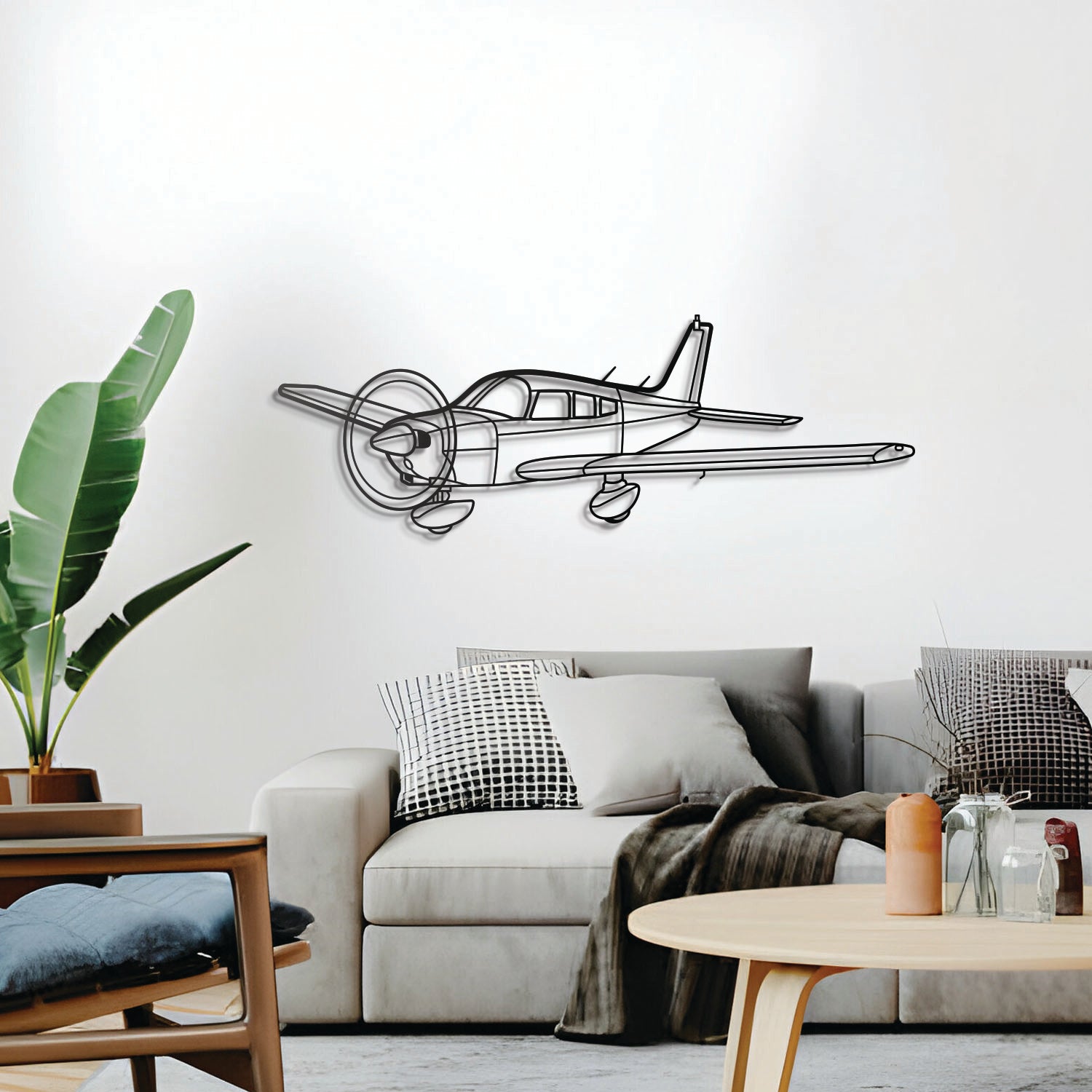 Krieger II Winkel Metall Flugzeug Wandkunst - NCP0401
