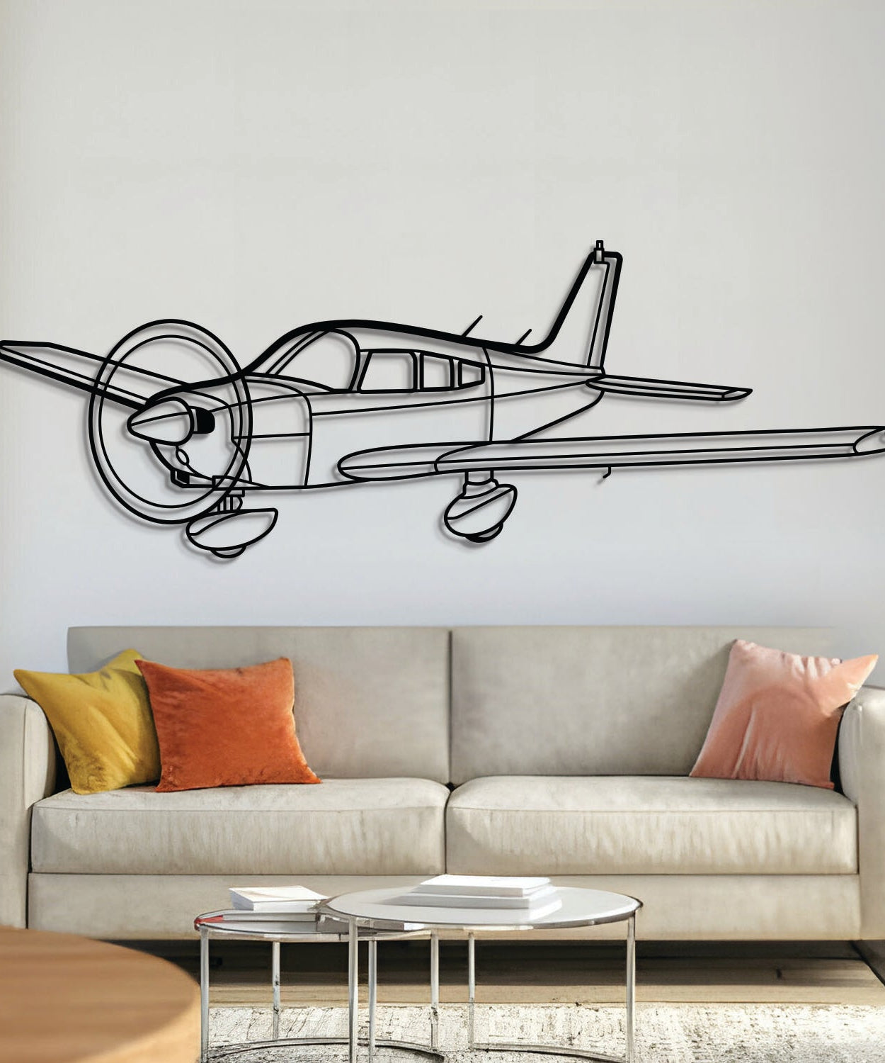 Krieger II Winkel Metall Flugzeug Wandkunst - NCP0401