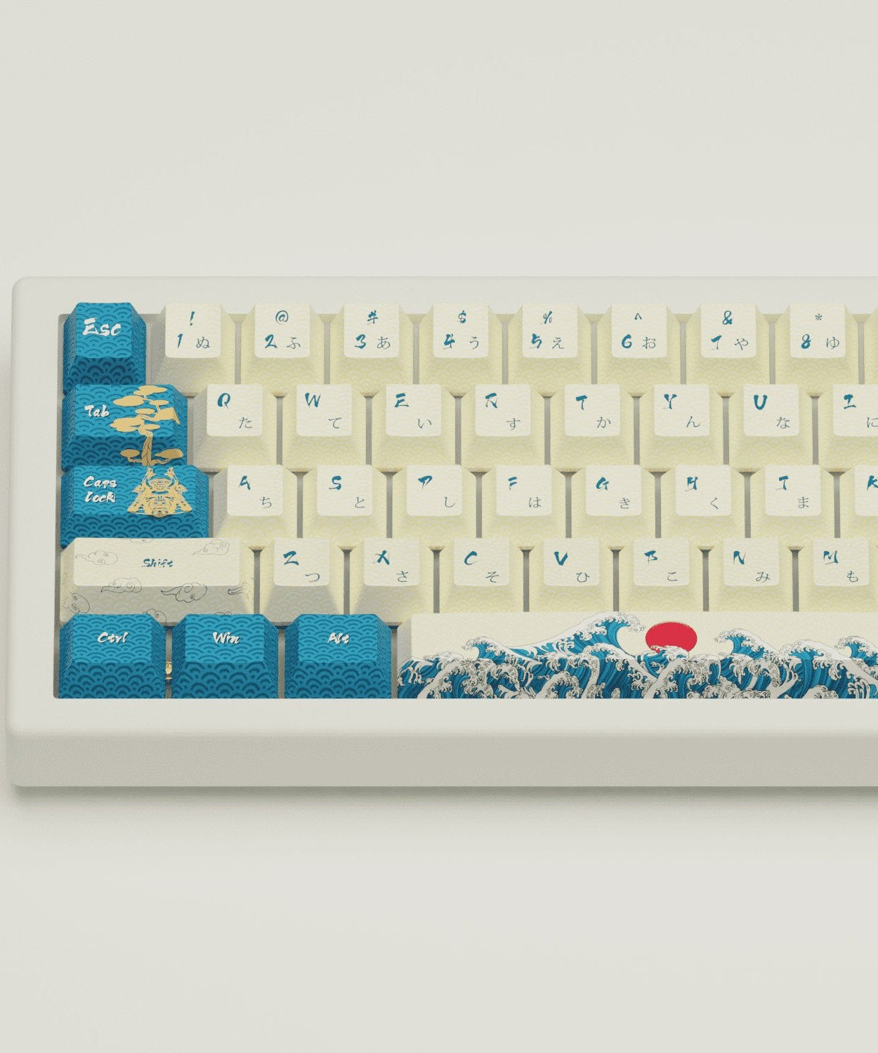 Japanese Wave Keycaps and Mechanical Keyboard
