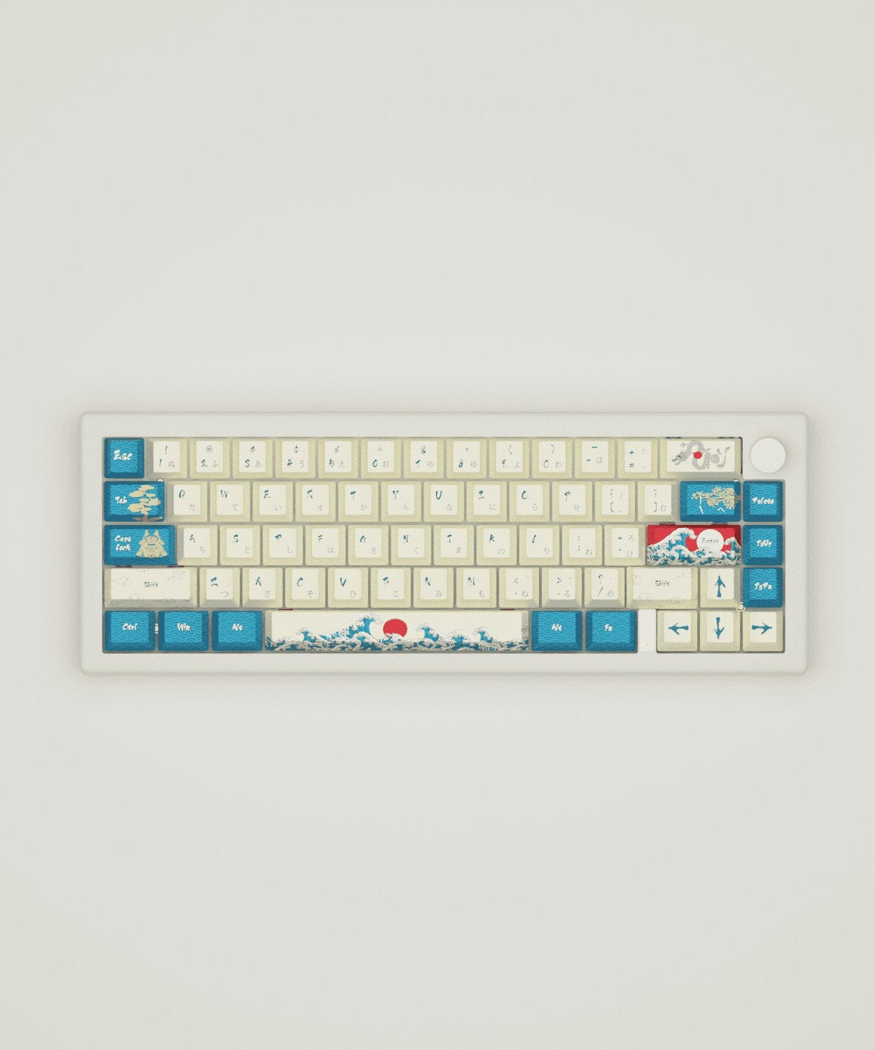 Japanese Wave Keycaps and Mechanical Keyboard