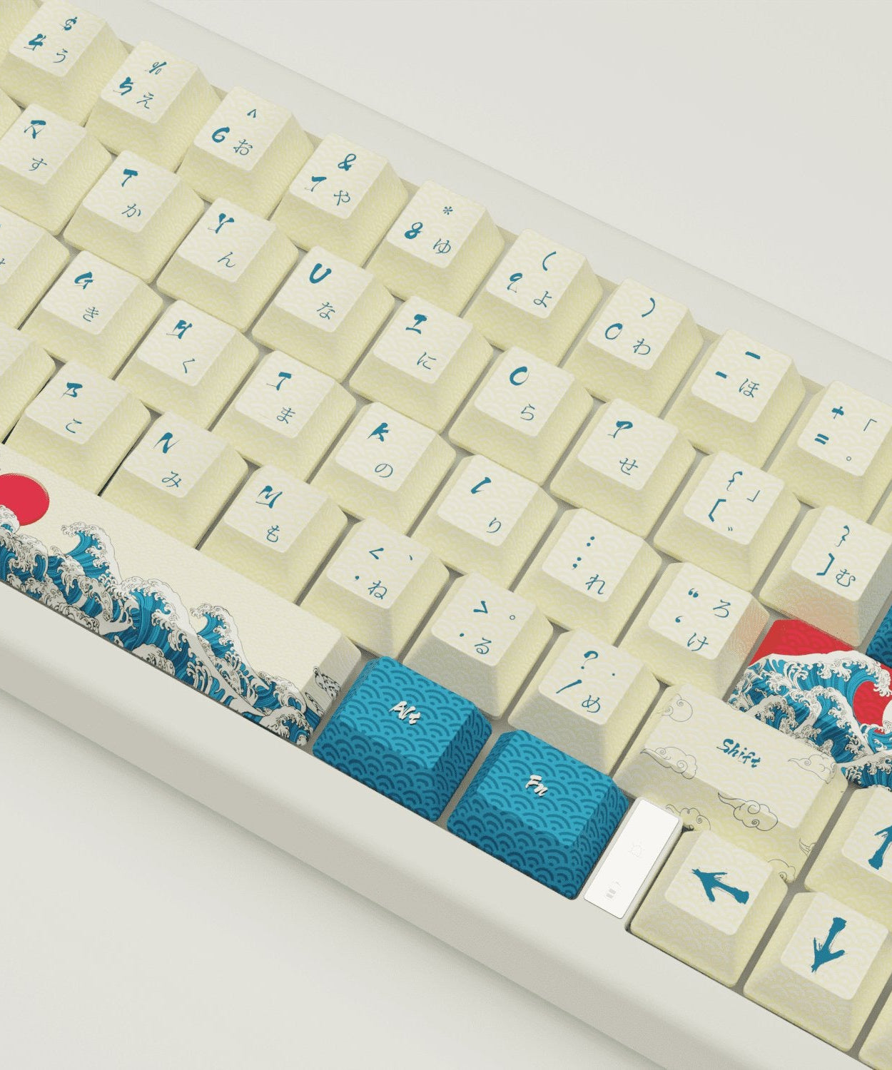 Japanese Wave Keycaps and Mechanical Keyboard