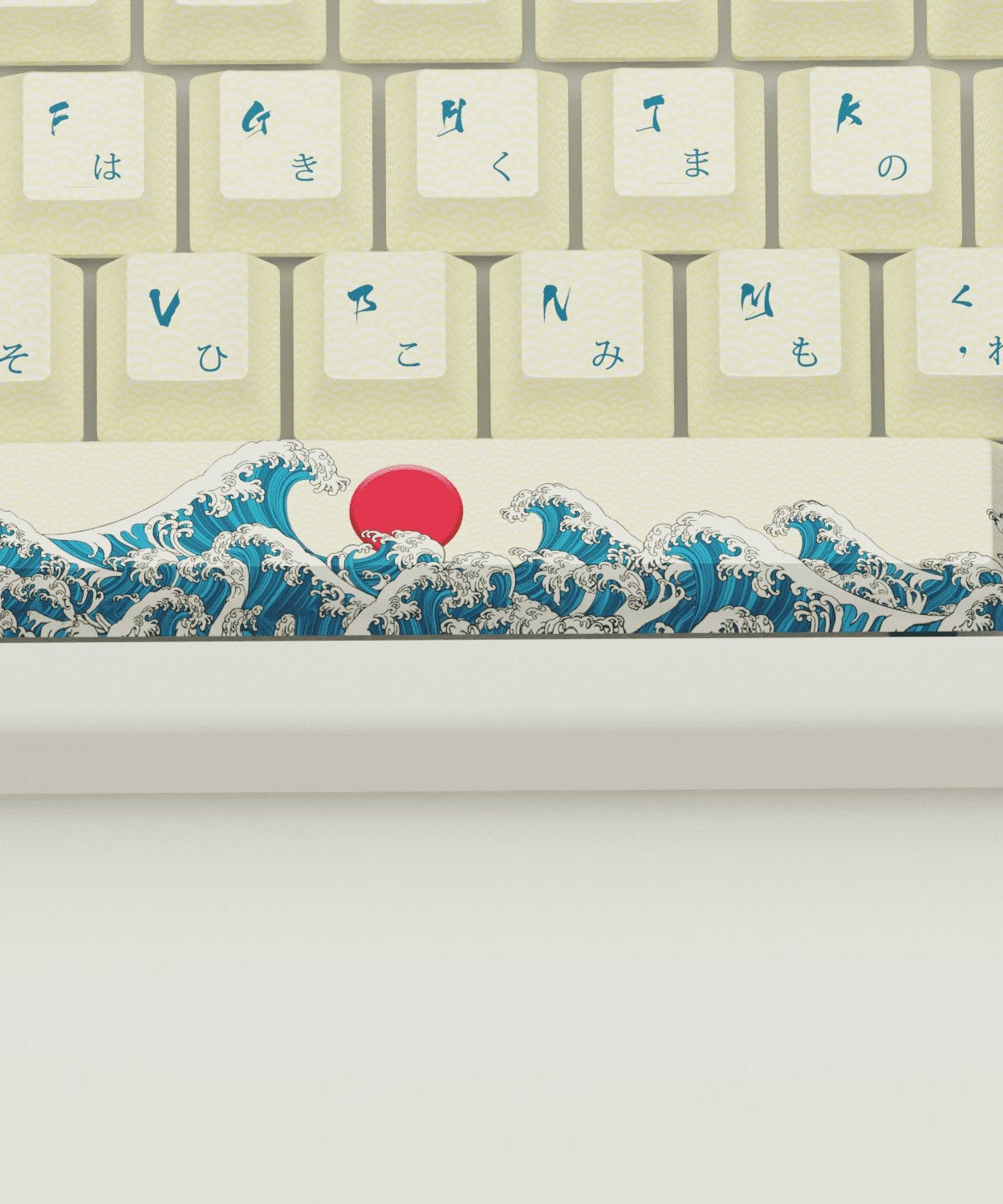Japanese Wave Keycaps and Mechanical Keyboard