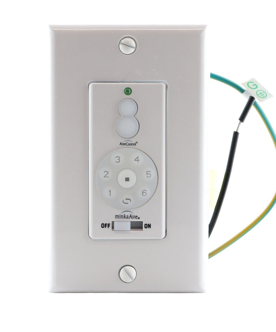 Minka Aire WC500 Wired Wall Plate Ceiling fan Remote Control | 6-Speed | For/Rev | Light Up/Down & Dimming - WC500