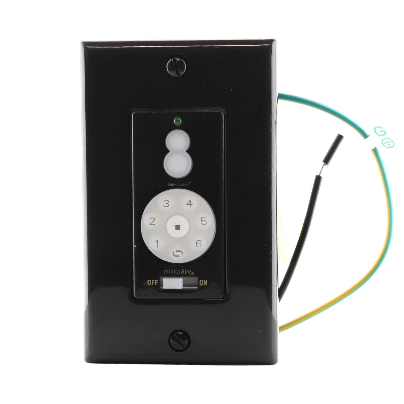 Minka Aire WC500 Wired Wall Plate Ceiling fan Remote Control | 6-Speed | For/Rev | Light Up/Down & Dimming - WC500
