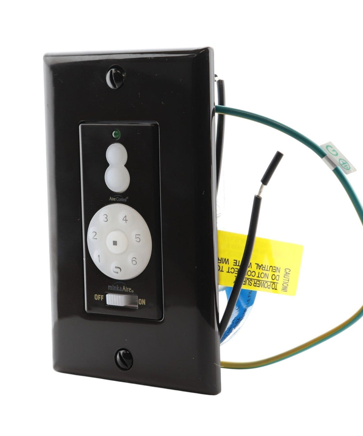Minka Aire WC500 Wired Wall Plate Ceiling fan Remote Control | 6-Speed | For/Rev | Light Up/Down & Dimming - WC500