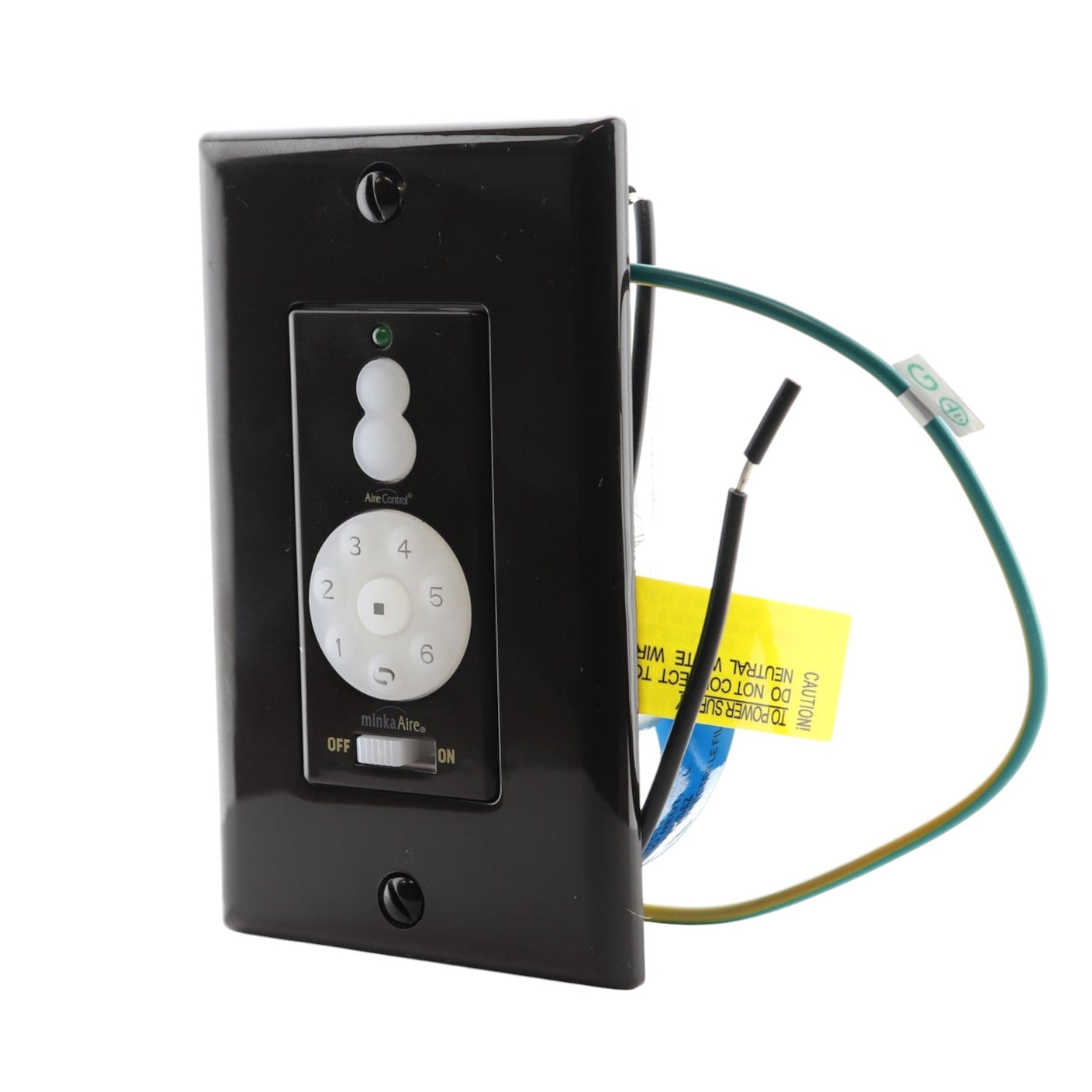 Minka Aire WC500 Wired Wall Plate Ceiling fan Remote Control | 6-Speed | For/Rev | Light Up/Down & Dimming - WC500