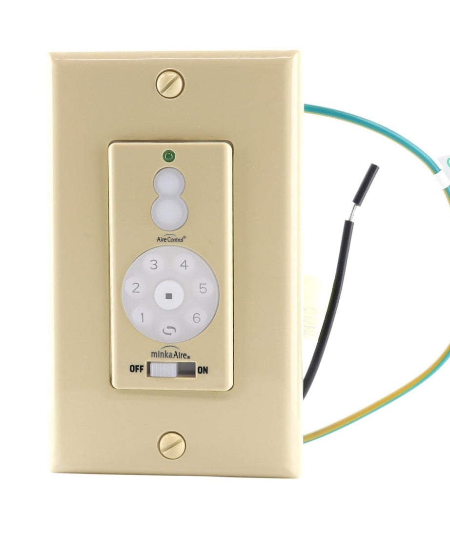 Minka Aire WC500 Wired Wall Plate Ceiling fan Remote Control | 6-Speed | For/Rev | Light Up/Down & Dimming - WC500