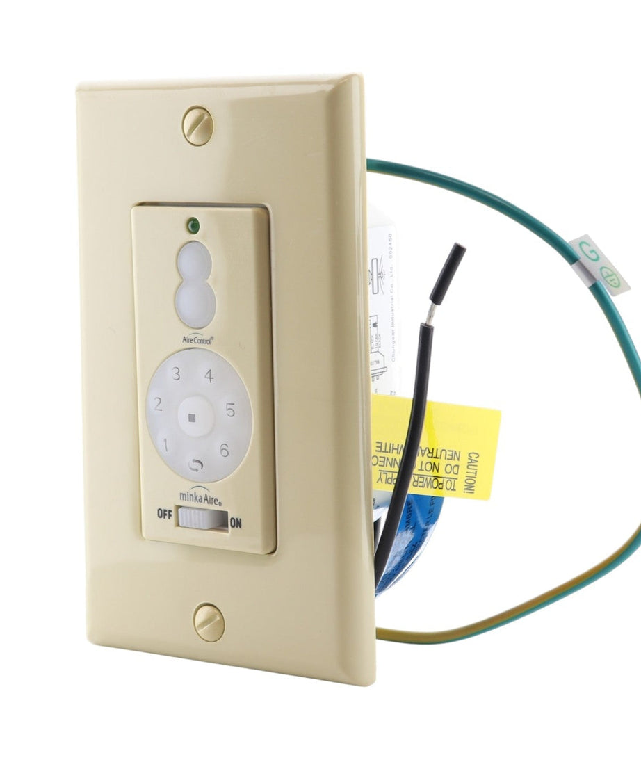Minka Aire WC500 Wired Wall Plate Ceiling fan Remote Control | 6-Speed | For/Rev | Light Up/Down & Dimming - WC500