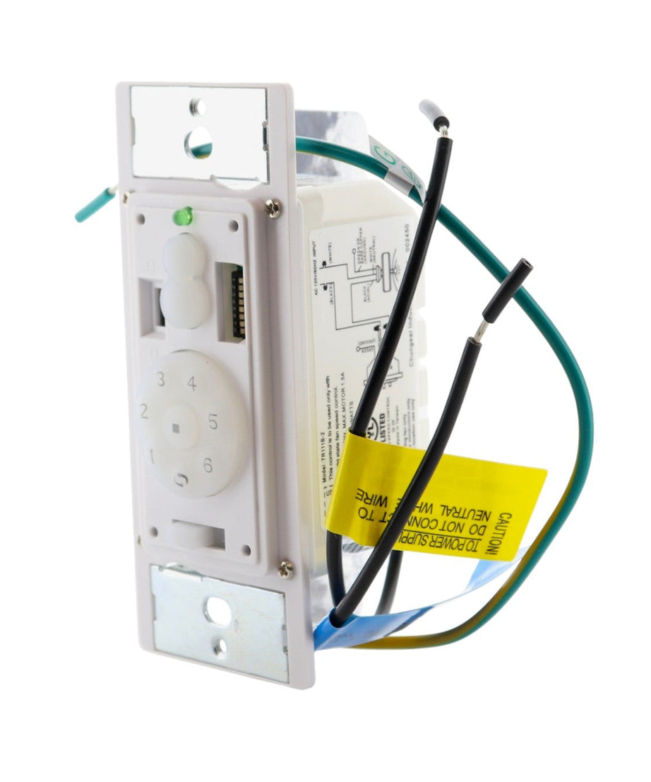 Minka Aire WC500 Wired Wall Plate Ceiling fan Remote Control | 6-Speed | For/Rev | Light Up/Down & Dimming - WC500