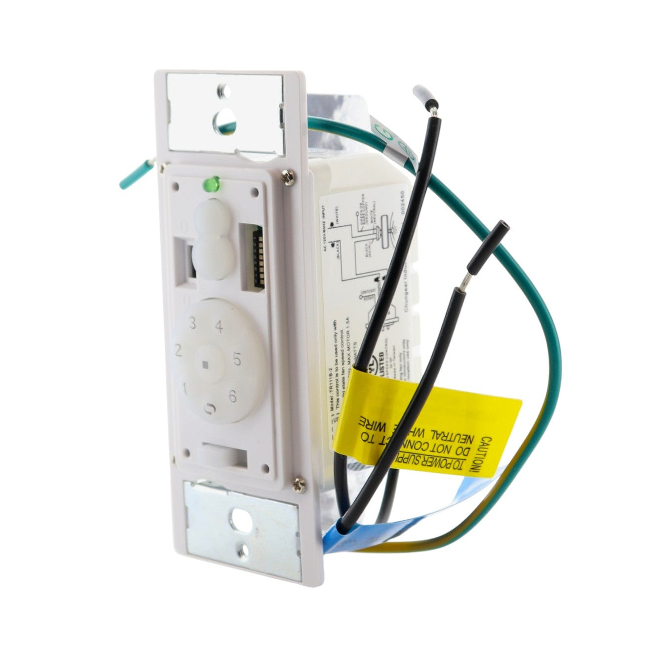 Minka Aire WC500 Wired Wall Plate Ceiling fan Remote Control | 6-Speed | For/Rev | Light Up/Down & Dimming - WC500