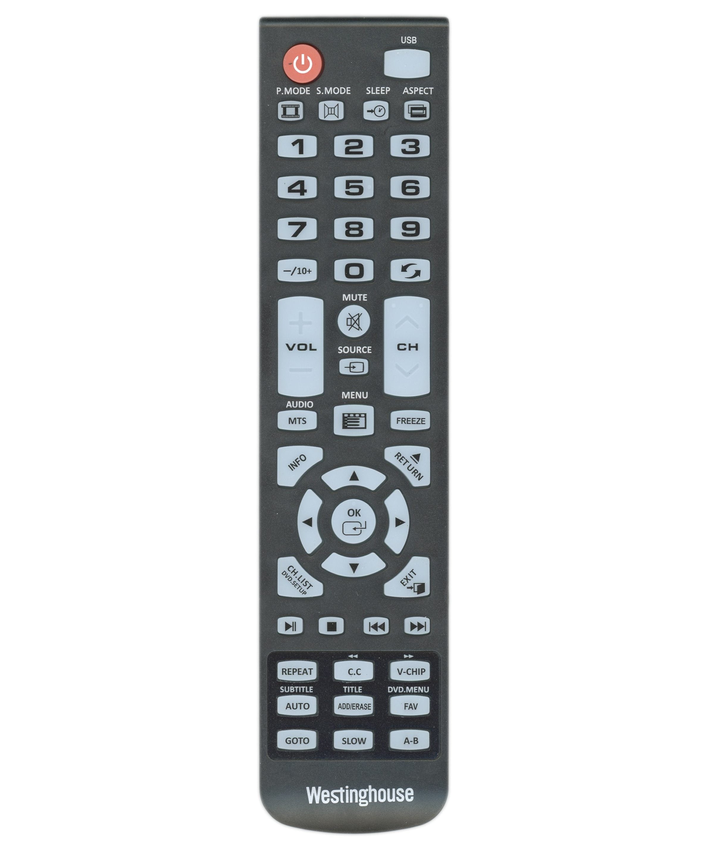 Westinghouse 84504603BB1 TV Remote Control