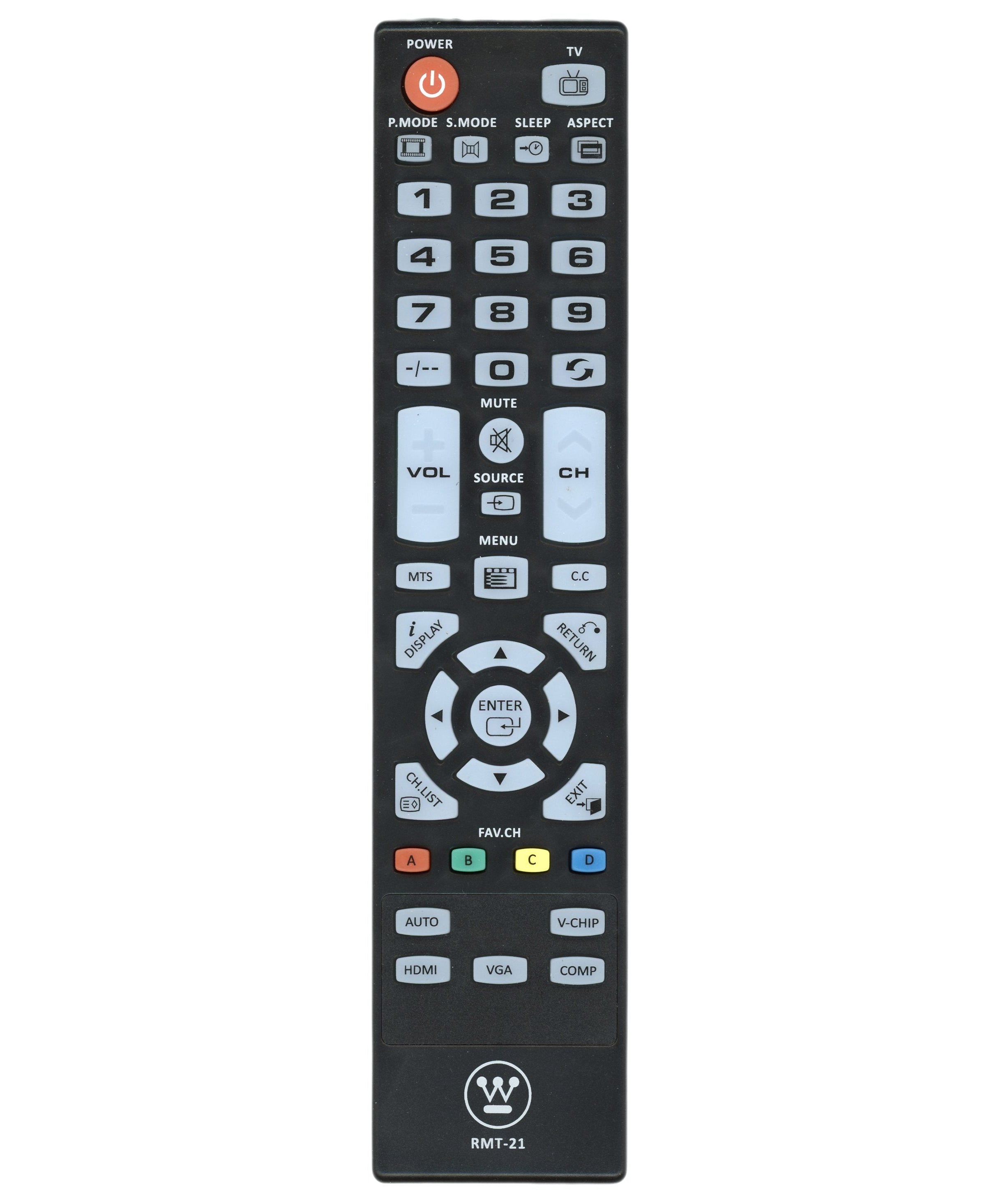 Westinghouse RMT21 TV Remote Control