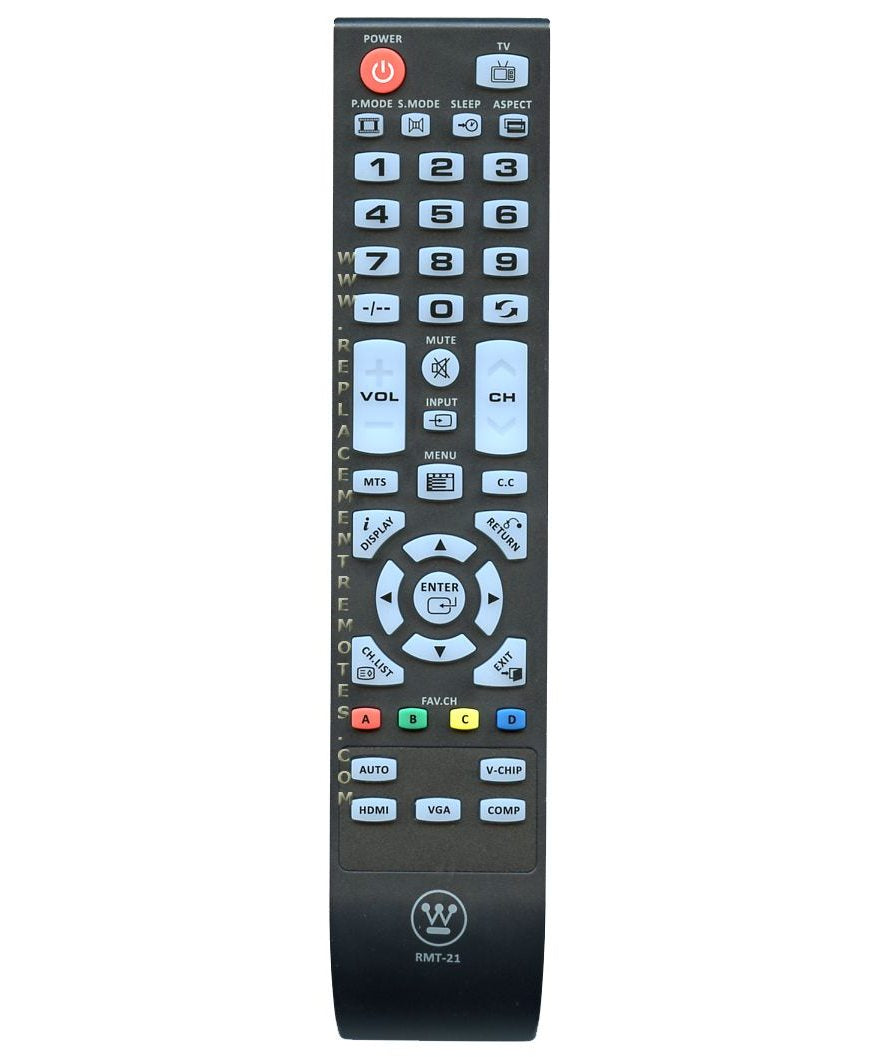 Westinghouse RMT21 TV Remote Control
