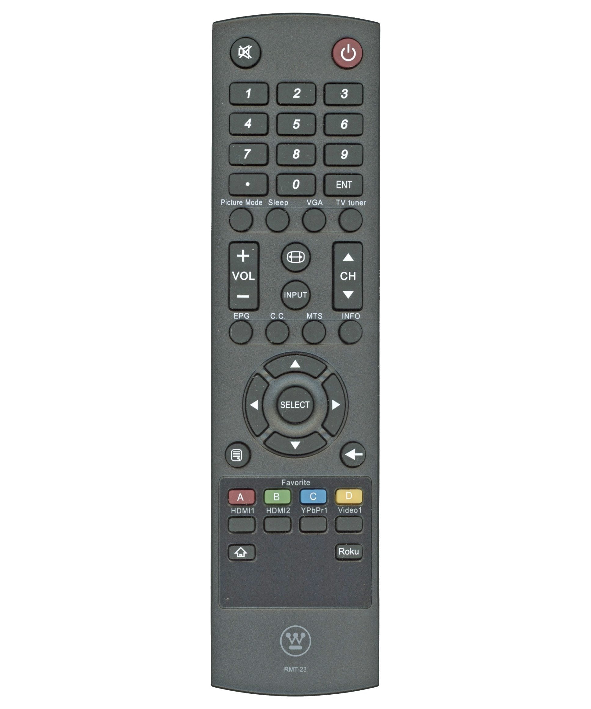 Westinghouse RMT23v2 TV Remote Control