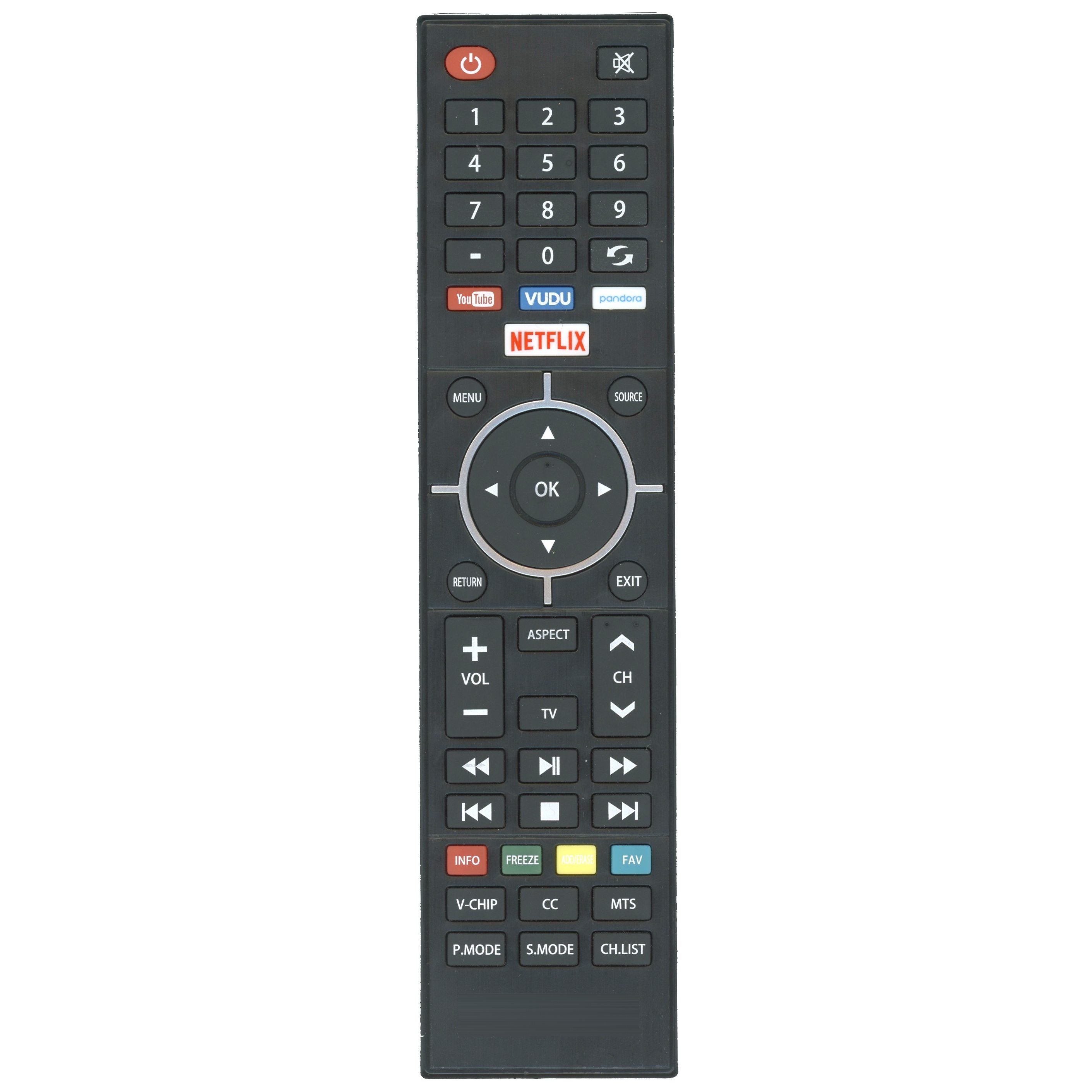 Westinghouse UB4417REM TV Remote Control | IR | Youtube | Vudu | Pandora | Netflix - UB4417REM