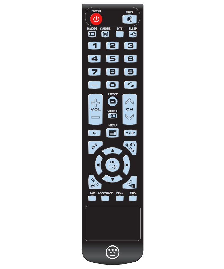 Westinghouse WD60MB2240rem TV Remote Control