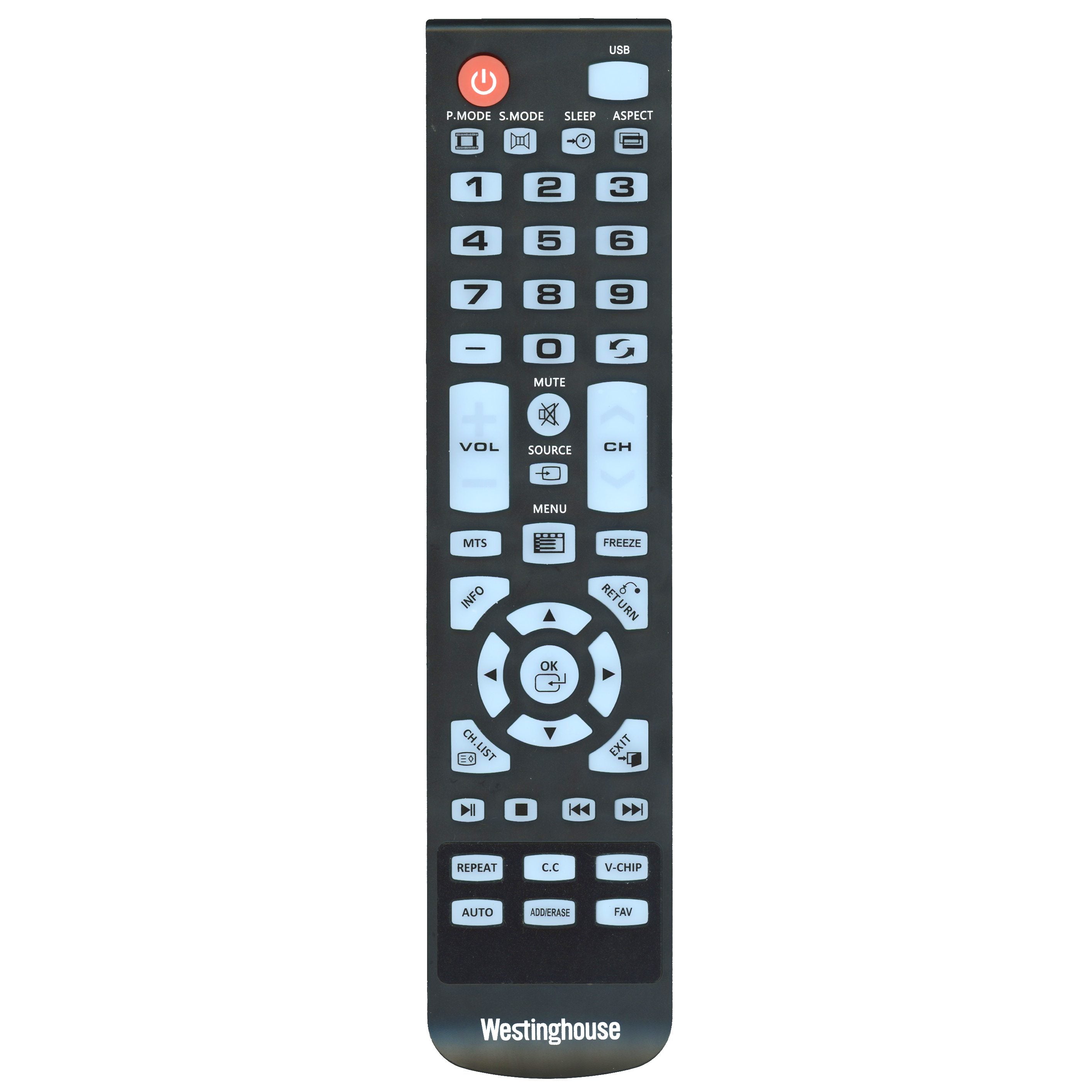 Westinghouse WD32HKB1001 TV Remote Control