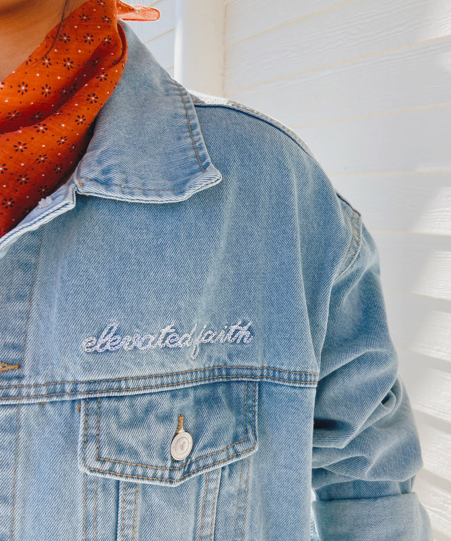 What a Friend In Jesus Denim Jacket