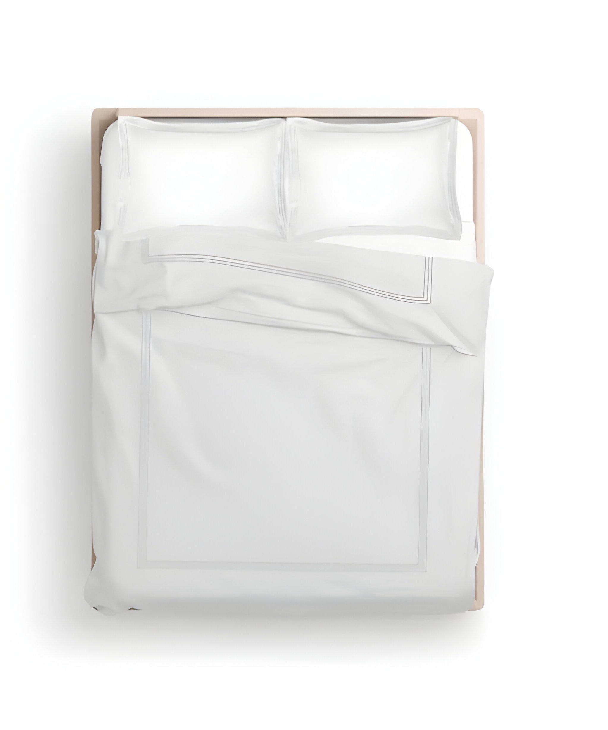 400TC Cotton Luxurious Triple Embroidery Sateen Solid Duvet Cover Set