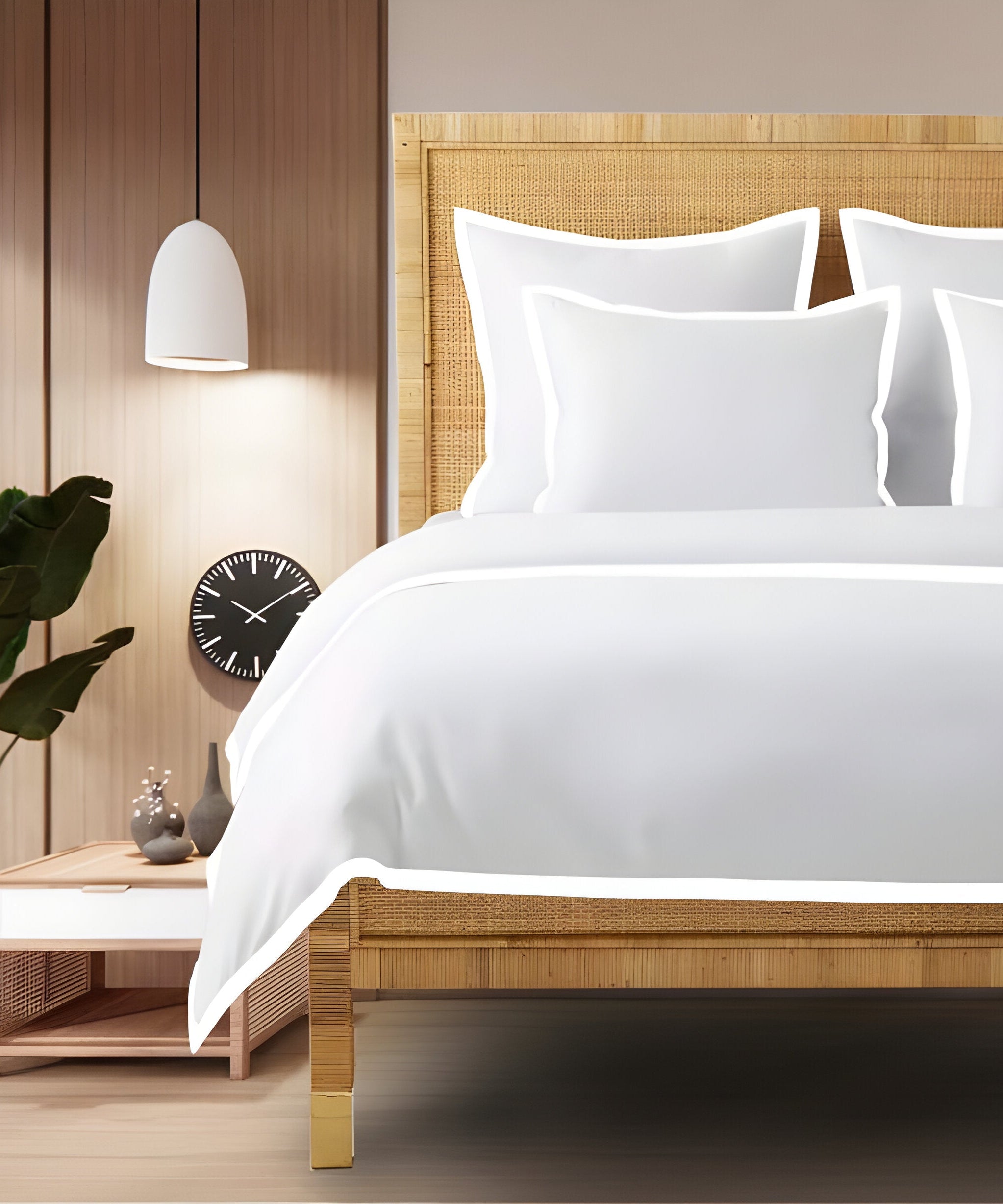 400TC Cotton Sateen Edge Border Frame Duvet Cover set