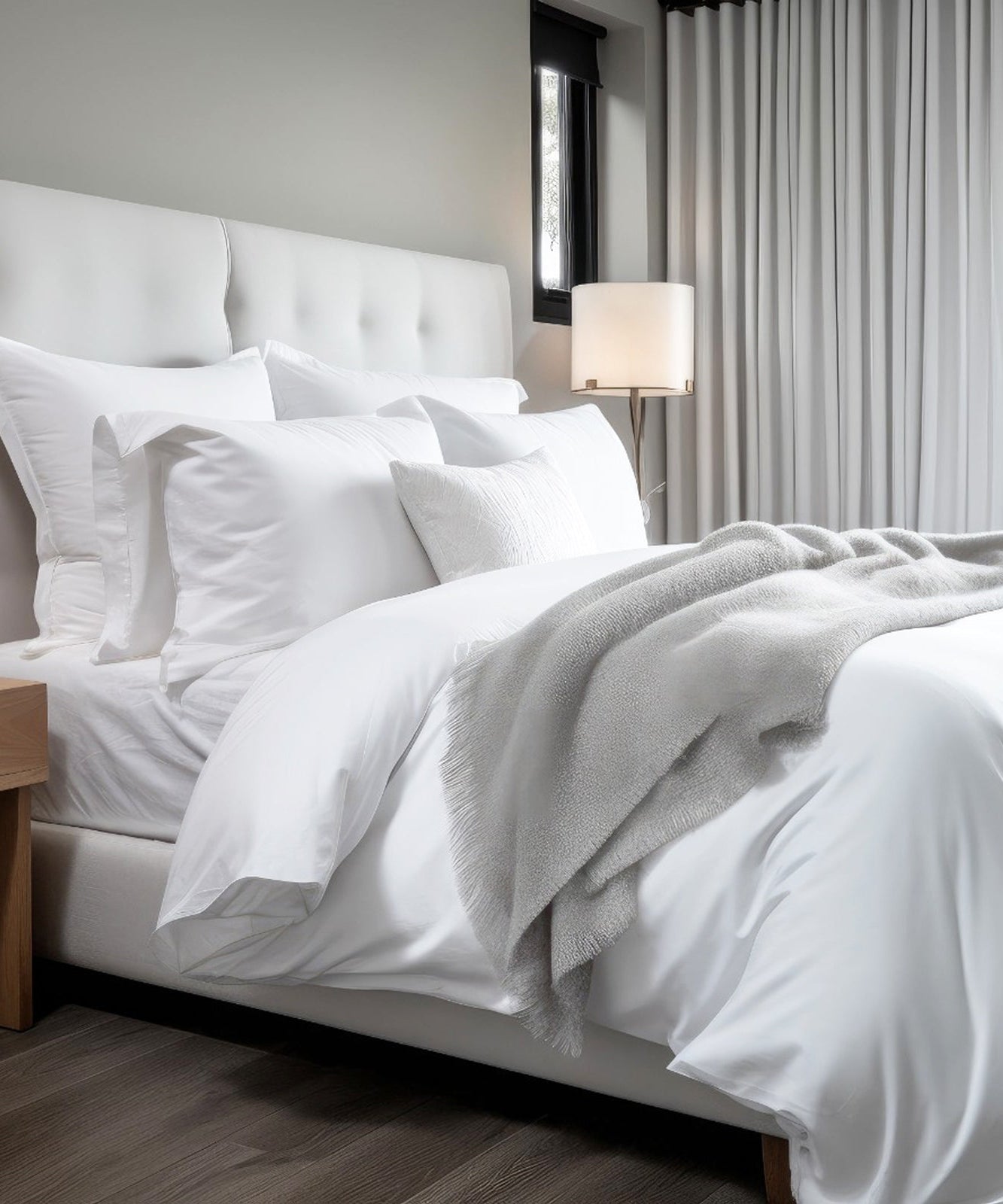 400TC Cotton Sateen Solid Duvet Cover Set