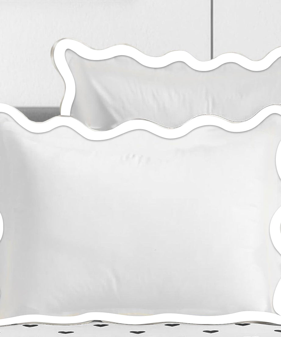 400TC Applique Scalloped Embroidery Cotton Duvet Cover Set