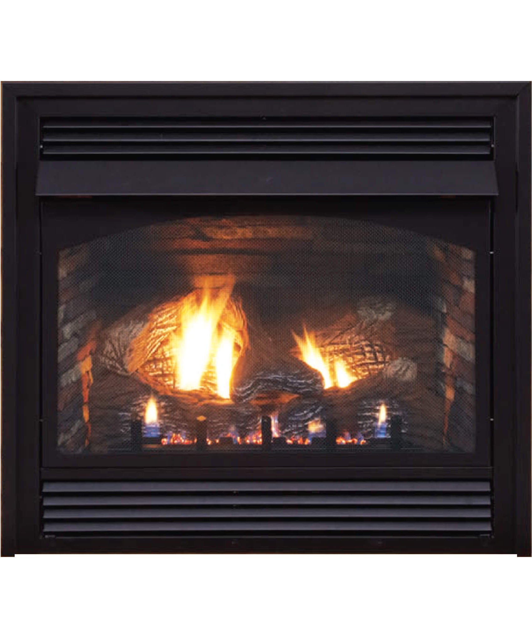 White Mountain Hearth (Empire) Vail 26-Inch Vent-Free Propane/Natural Gas Fireplace With Outer Frame, Hood, Louvers & Log Set (SAK42581)