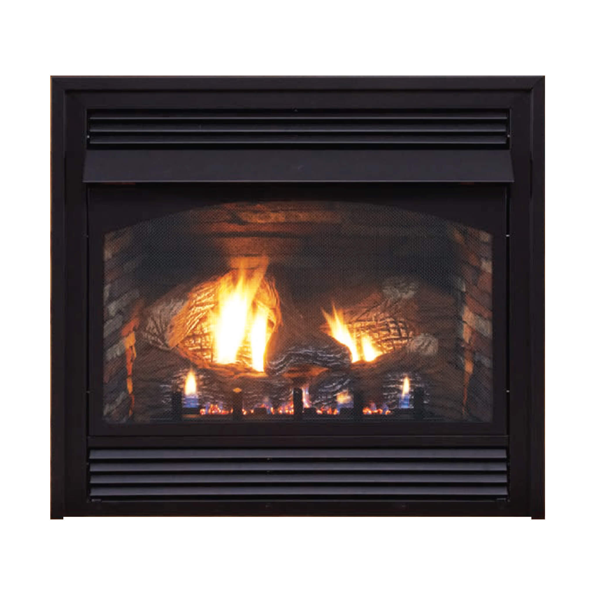 White Mountain Hearth (Empire) Vail 26-Inch Vent-Free Propane/Natural Gas Fireplace With Outer Frame, Hood, Louvers & Log Set (SAK42581)