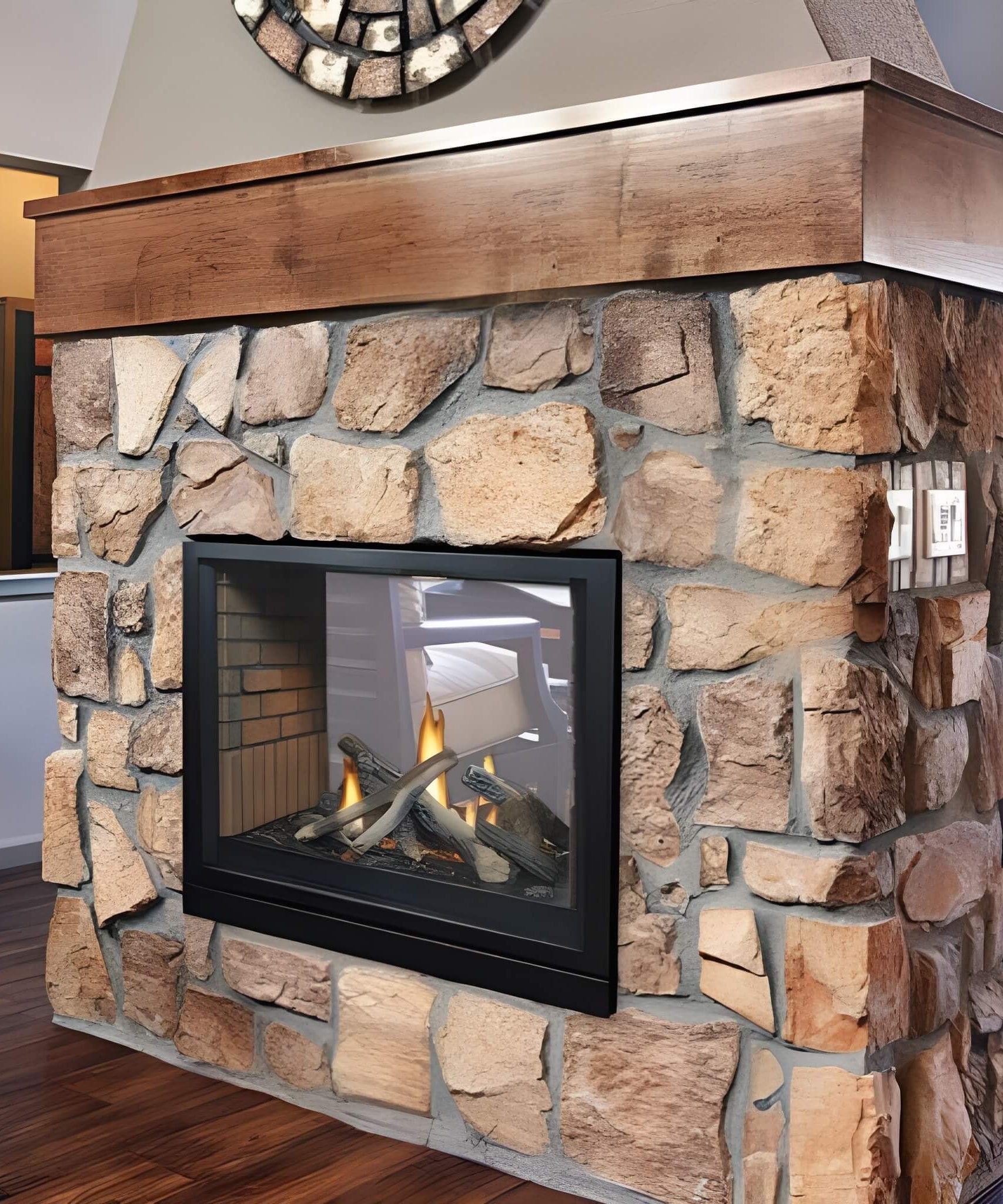 White Mountain Hearth (Empire) Tahoe 36-Inch Clean Face Direct Vent See Through Propane Fireplace [DVCP36SP30P] (SAK46091)