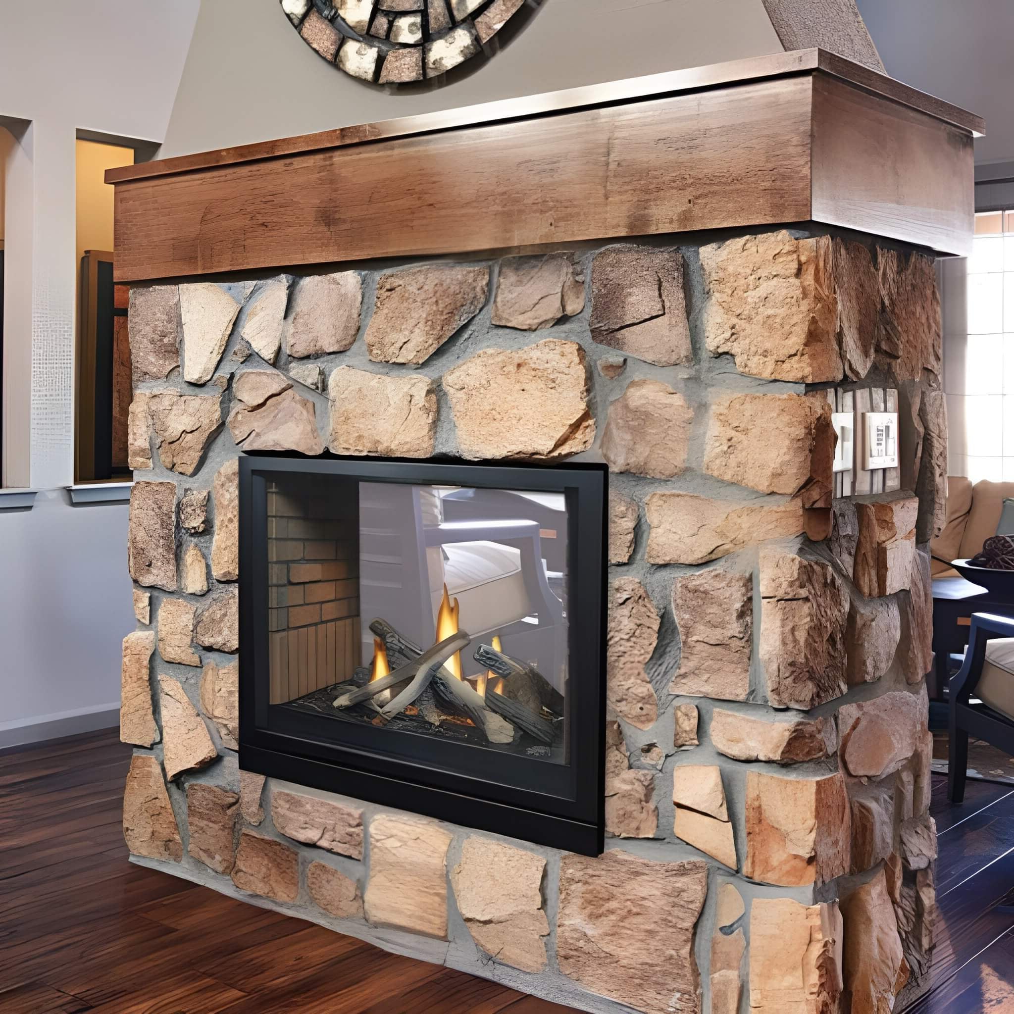 White Mountain Hearth (Empire) Tahoe 36-Inch Clean Face Direct Vent See Through Propane Fireplace [DVCP36SP30P] (SAK46091)