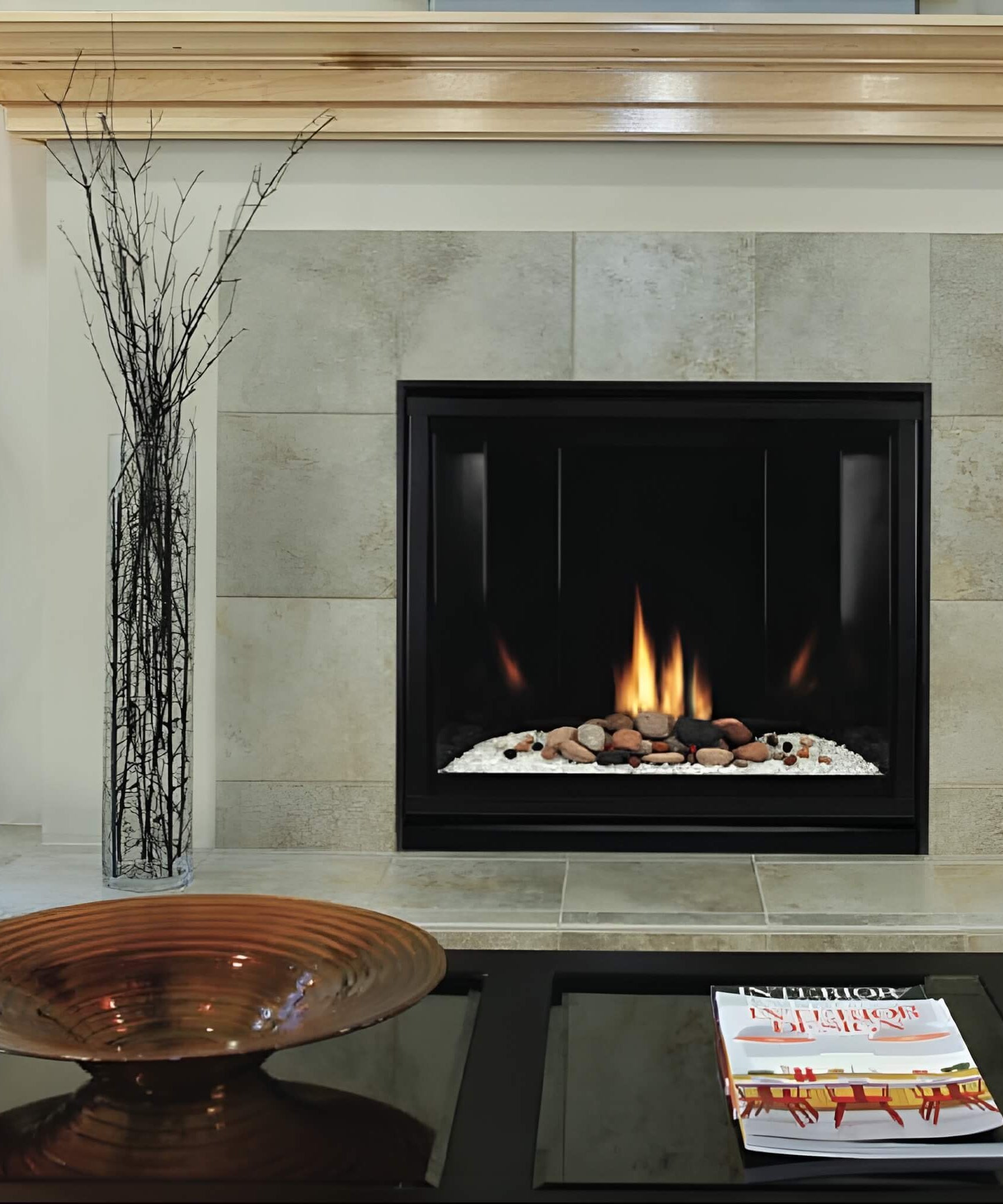 White Mountain Hearth (Empire) Tahoe 42-Inch Direct Vent Clean Face Contemporary Premium Gas Fireplace [DVCC42BP72P] (SAK43352)