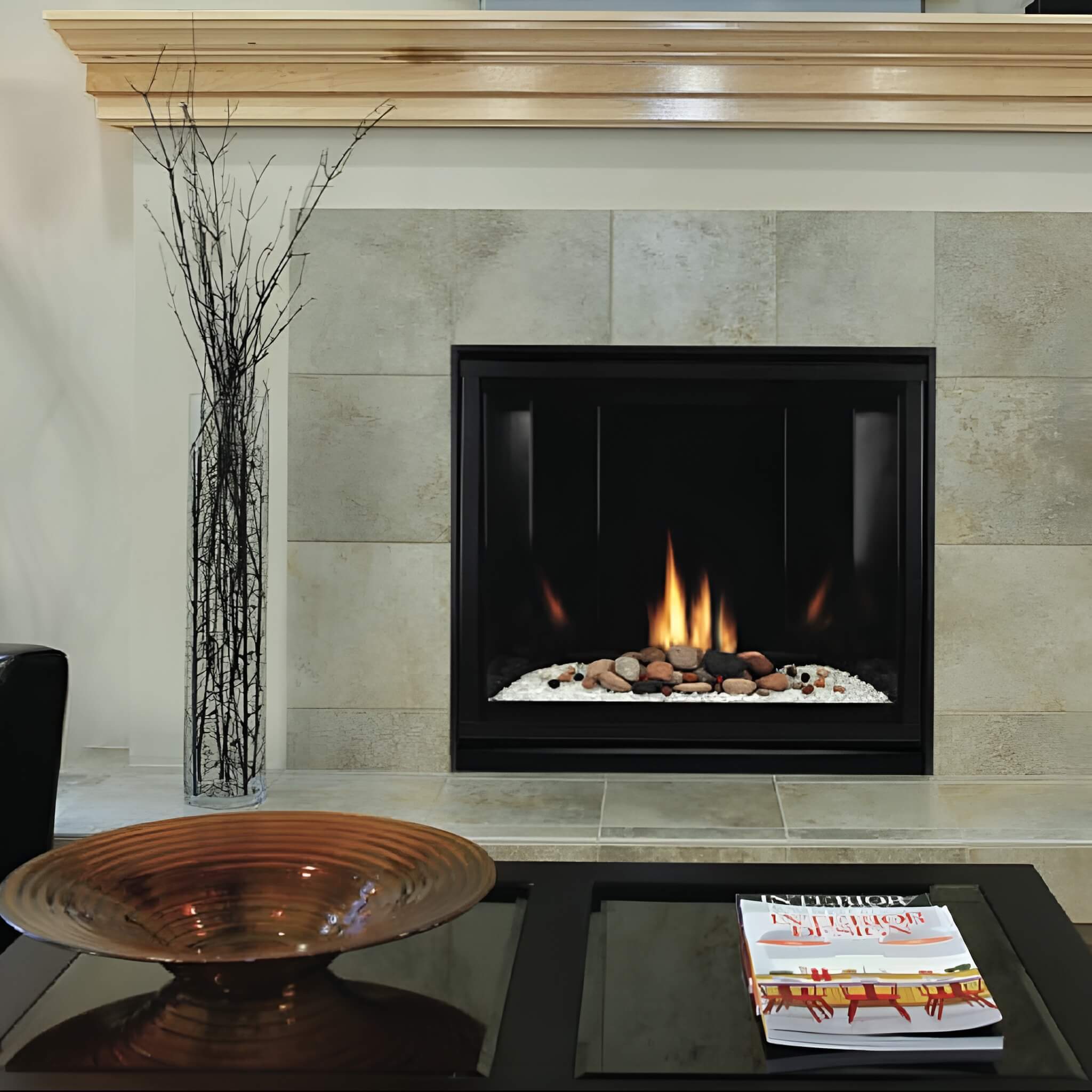 White Mountain Hearth (Empire) Tahoe 42-Inch Direct Vent Clean Face Contemporary Premium Gas Fireplace [DVCC42BP72P] (SAK43352)