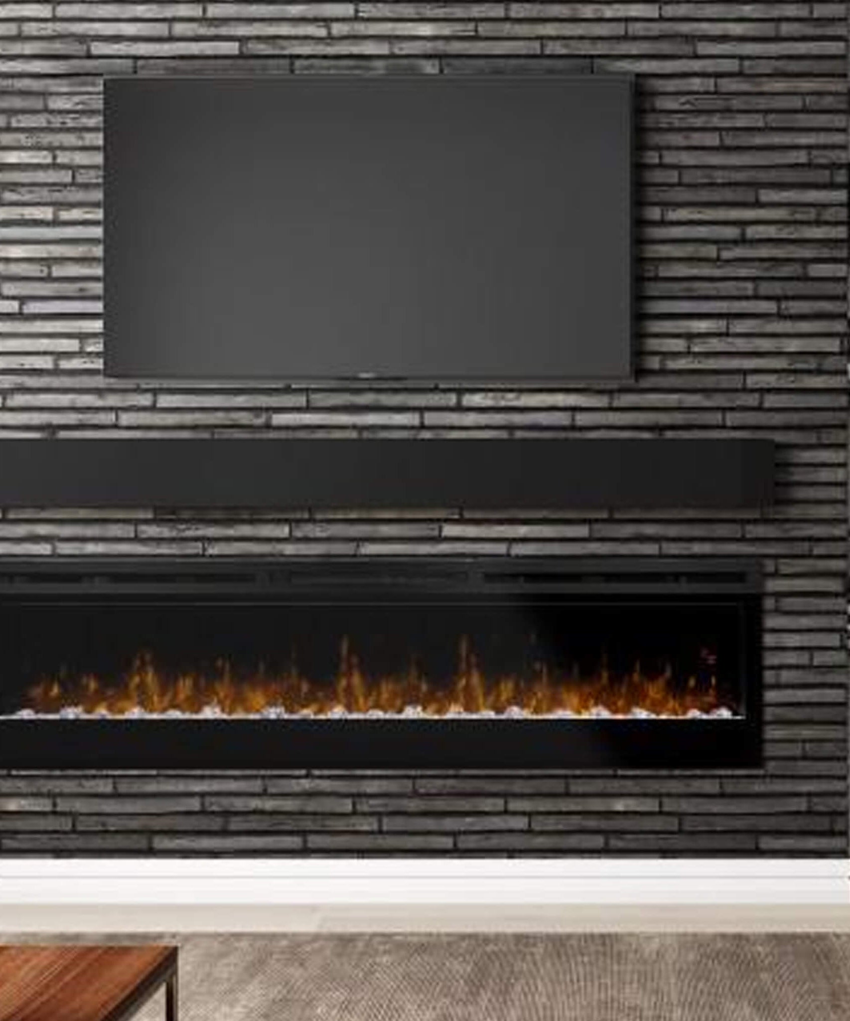 White Mountain Hearth (Empire) Nexfire 74-Inch Contemporary Linear Electric Wall Mount Fireplace [EBL74] (SAK14782)